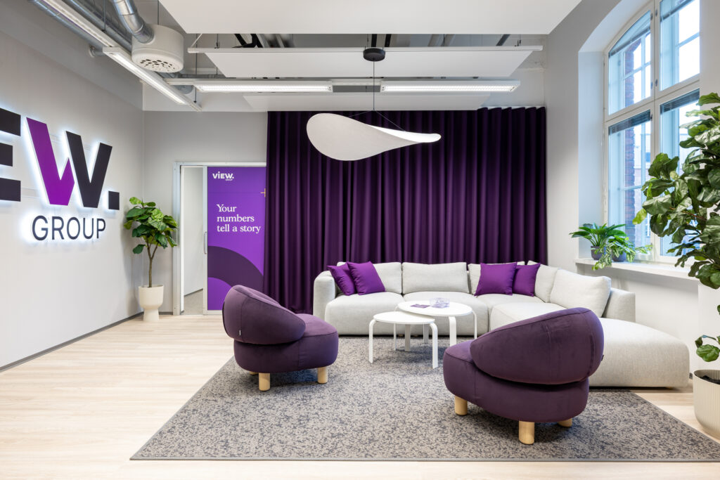 Sisustussuunnittelutoimisto Tilakon suunnittelukohde View Group Tampella Tampere