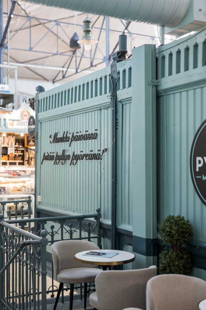 Pyynikin munkkikahvila8 - tampereen kauppahalli - sisustussuunnittelu Tilako oy
