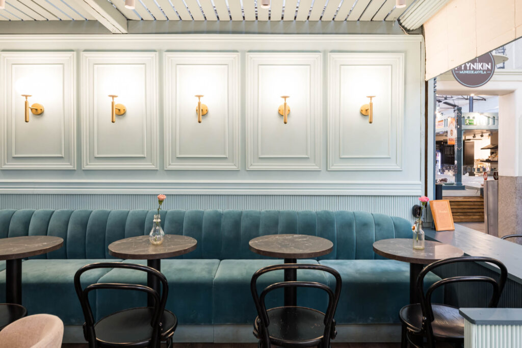 Pyynikin munkkikahvila13 - tampereen kauppahalli - sisustussuunnittelu Tilako oy