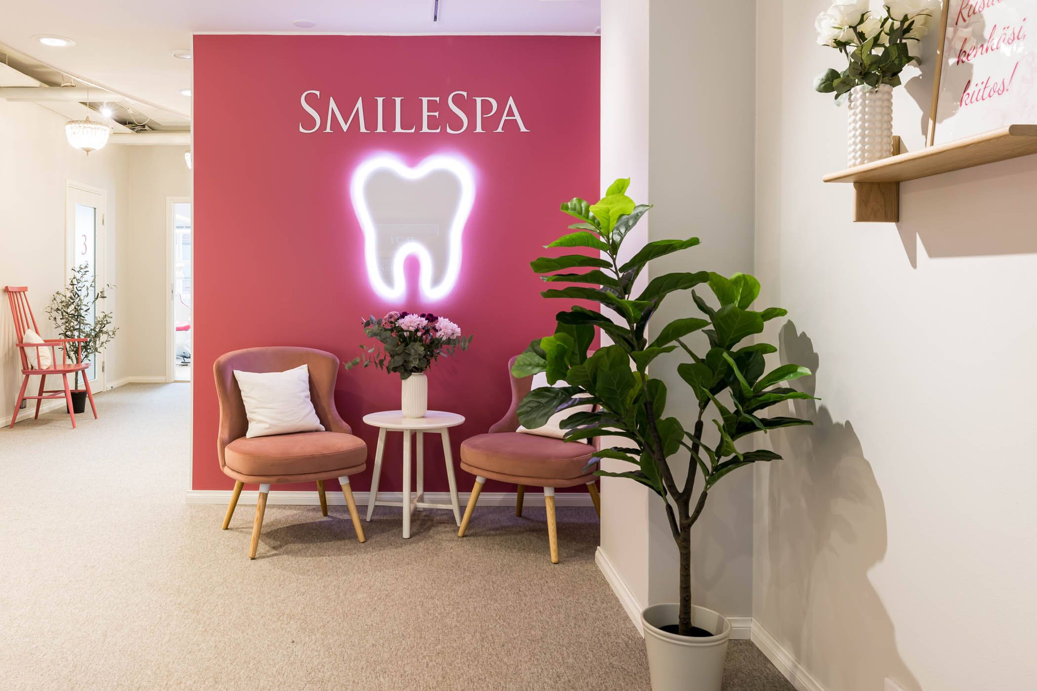 Hammashoitola Smilespa Tampere. Sisustussuunnittelu Tilako Oy
