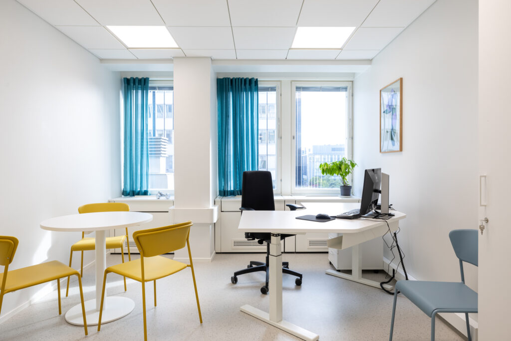 Terveydenhuolto sisustussuunnittelu Tampere Helsinki Finla Työterveys Kamppi Tilako Oy