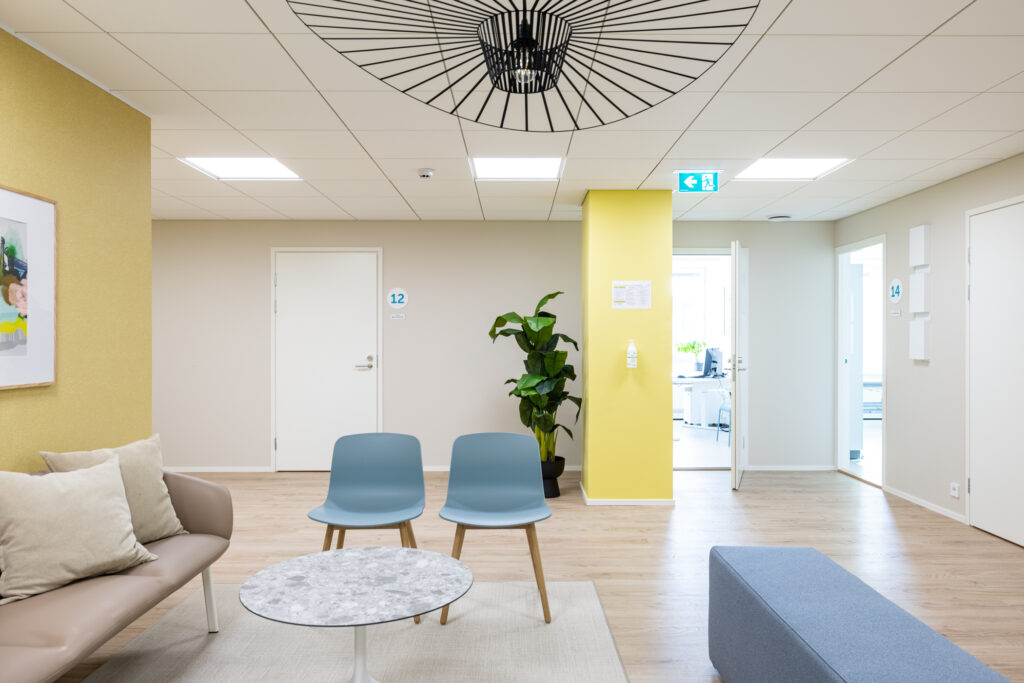Terveydenhuolto sisustussuunnittelu Tampere Helsinki